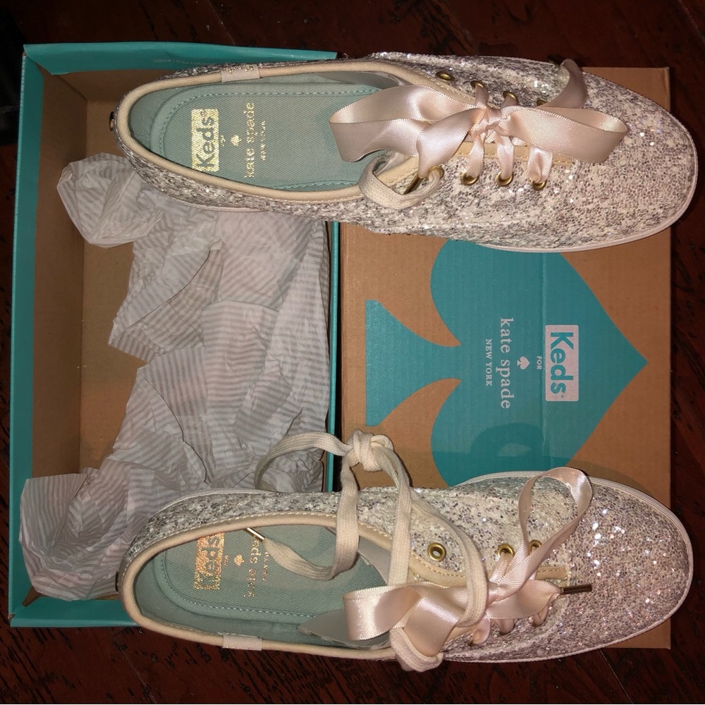 Kate Spade Glitter Cream Shoes